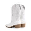 imageDREAM PAIRS Girls Cowgirl Cowboy Boots Western Fashion Mid Calf BootsWhite