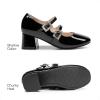 imageDREAM PAIRS Girls Dress Shoes Mary Jane Double Straps High Heel Easter Wedding Party Church Princess Communion Pumps for LittleBig KidsBlack
