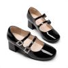 imageDREAM PAIRS Girls Dress Shoes Mary Jane Double Straps High Heel Easter Wedding Party Church Princess Communion Pumps for LittleBig KidsBlack