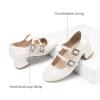 imageDREAM PAIRS Girls Dress Shoes Mary Jane Double Straps High Heel Easter Wedding Party Church Princess Communion Pumps for LittleBig KidsWhite