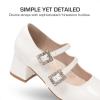 imageDREAM PAIRS Girls Dress Shoes Mary Jane Double Straps High Heel Easter Wedding Party Church Princess Communion Pumps for LittleBig KidsWhite