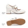 imageDREAM PAIRS Girls Dress Shoes Mary Jane Double Straps High Heel Easter Wedding Party Church Princess Communion Pumps for LittleBig KidsWhite
