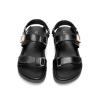 imageDREAM PAIRS Girls Sandals Casual Open Toe Two Adjustable Strapped Sandals with Hook and Loop for Little KidBig KidBlack
