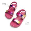imageDREAM PAIRS Girls Sandals Casual Open Toe Two Adjustable Strapped Sandals with Hook and Loop for Little KidBig KidPinkPurple
