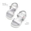 imageDREAM PAIRS Girls Sandals Casual Open Toe Two Adjustable Strapped Sandals with Hook and Loop for Little KidBig KidSilver