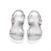 imageDREAM PAIRS Girls Sandals Casual Open Toe Two Adjustable Strapped Sandals with Hook and Loop for Little KidBig KidSilver