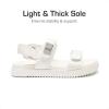 imageDREAM PAIRS Girls Sandals Casual Open Toe Two Adjustable Strapped Sandals with Hook and Loop for Little KidBig KidWhite