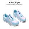 imageDREAM PAIRS Girls Sneakers Laceup Tennis Running Casual LilLegends Lightweight Classic Walking Shoes for LittleBig KidRainbowBlue