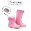 imageDREAM PAIRS Kids Rain Boots Boys Girls Lightweight Boots Waterproof Easyon Outdoor Playing Rain Boot UnisexChildAll Pink