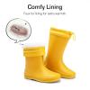 imageDREAM PAIRS Kids Rain Boots Boys Girls Lightweight Boots Waterproof Easyon Outdoor Playing Rain Boot UnisexChildAll Yellow
