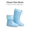 imageDREAM PAIRS Kids Rain Boots Boys Girls Lightweight Boots Waterproof Easyon Outdoor Playing Rain Boot UnisexChildSky Blue