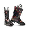 imageDREAM PAIRS Kids Rain Boots Cute Lightweight Waterproof with Pullon Handles for Girls ampamp Boys Toddler Outdoor PlayBlack