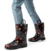 imageDREAM PAIRS Kids Rain Boots Cute Lightweight Waterproof with Pullon Handles for Girls ampamp Boys Toddler Outdoor PlayBlack