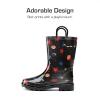 imageDREAM PAIRS Kids Rain Boots Cute Lightweight Waterproof with Pullon Handles for Girls ampamp Boys Toddler Outdoor PlayBlack