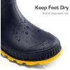 imageDREAM PAIRS Kids Rain Boots EasyOn Lightweight NonSlip Outsole for Boys ampamp Girls Outdoor Rainy Day PlayNavyYellow