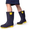 imageDREAM PAIRS Kids Rain Boots EasyOn Lightweight NonSlip Outsole for Boys ampamp Girls Outdoor Rainy Day PlayNavyYellow