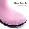 imageDREAM PAIRS Kids Rain Boots EasyOn Lightweight NonSlip Outsole for Boys ampamp Girls Outdoor Rainy Day PlayPink