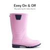 imageDREAM PAIRS Kids Rain Boots EasyOn Lightweight NonSlip Outsole for Boys ampamp Girls Outdoor Rainy Day PlayPink