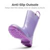 imageDREAM PAIRS Kids Rain Boots Glitter Boys Girls with Easyon Handles Sparkly Waterproof Boots Outdoor Playing Rain Boots UnisexChildPurple