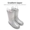 imageDREAM PAIRS Kids Rain Boots Glitter Boys Girls with Easyon Handles Sparkly Waterproof Boots Outdoor Playing Rain Boots UnisexChildSilver