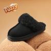 imageDREAM PAIRS Kids Slippers Girls Boys House Fuzzy Indoor Outdoor Warm Slip on Slipper for Little Kid Big KidBlack