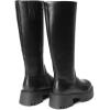 imageDREAM PAIRS Knee High Boots Comfortable Chunky Platform RoundToe Side Zip Boots for WomenBlack