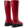 imageDREAM PAIRS Knee High Boots Comfortable Chunky Platform RoundToe Side Zip Boots for WomenRed