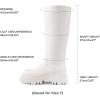 imageDREAM PAIRS Knee High Boots Comfortable Chunky Platform RoundToe Side Zip Boots for WomenWhite