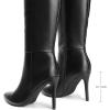 imageDREAM PAIRS Knee High Boots for Women Sexy Pointed Toe Stiletto High Heel Boots Fashion ampamp Classic Dress ShoesBlackpu