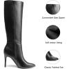 imageDREAM PAIRS Knee High Boots for Women Sexy Pointed Toe Stiletto High Heel Boots Fashion ampamp Classic Dress ShoesBlackpu