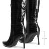 imageDREAM PAIRS Knee High Boots for Women Sexy Pointed Toe Stiletto High Heel Boots Fashion ampamp Classic Dress ShoesBlackstone