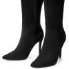 imageDREAM PAIRS Knee High Boots for Women Sexy Pointed Toe Stiletto High Heel Boots Fashion ampamp Classic Dress ShoesBlacksuede