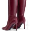 imageDREAM PAIRS Knee High Boots for Women Sexy Pointed Toe Stiletto High Heel Boots Fashion ampamp Classic Dress ShoesBurgundy