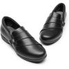 imageDREAM PAIRS Loafers for Women Slipon Dressy Comfortable Business Casual Work Office Faux Leather Loafer Shoes with Arch SupportBlack
