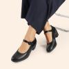 imageDREAM PAIRS Mary Jane Shoes Women Low Chunky Heels Closed Toe Pumps Comfortable Work Business Dress ShoesBlack