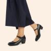 imageDREAM PAIRS Mary Jane Shoes Women Low Chunky Heels Closed Toe Pumps Comfortable Work Business Dress ShoesBlack