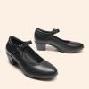 imageDREAM PAIRS Mary Jane Shoes Women Low Chunky Heels Closed Toe Pumps Comfortable Work Business Dress ShoesBlack