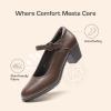 imageDREAM PAIRS Mary Jane Shoes Women Low Chunky Heels Closed Toe Pumps Comfortable Work Business Dress ShoesBrown