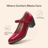 imageDREAM PAIRS Mary Jane Shoes Women Low Chunky Heels Closed Toe Pumps Comfortable Work Business Dress ShoesRed