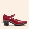 imageDREAM PAIRS Mary Jane Shoes Women Low Chunky Heels Closed Toe Pumps Comfortable Work Business Dress ShoesRed