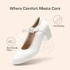 imageDREAM PAIRS Mary Jane Shoes Women Low Chunky Heels Closed Toe Pumps Comfortable Work Business Dress ShoesWhite