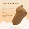 imageDREAM PAIRS Platform Mini Boots for Women Suede Genuine Leather Classic Winter Ankle Snow Boots with Memory Foam Insole Lightweight AntiSlip Outsole FuzzyClassicChestnut