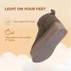 imageDREAM PAIRS Platform Mini Boots for Women Suede Genuine Leather Classic Winter Ankle Snow Boots with Memory Foam Insole Lightweight AntiSlip Outsole FuzzyClassicTaupe