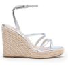 imageDREAM PAIRS Strappy Espadrille Platform Wedge Sandals for Women Dressy Summer Comfortable Open Toe Sandals with Cushioned Insole and Ankle Strap BuckleSilvermetallic