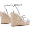 imageDREAM PAIRS Strappy Espadrille Platform Wedge Sandals for Women Dressy Summer Comfortable Open Toe Sandals with Cushioned Insole and Ankle Strap BuckleSilvermetallic