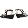 imageDREAM PAIRS Strappy Wrapped Dressy Wedge Sandals Comfortable Ankle Strap Open Toe Evening Dress Wedding Dance Summer ShoesBlacknubuck