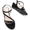imageDREAM PAIRS Strappy Wrapped Dressy Wedge Sandals Comfortable Ankle Strap Open Toe Evening Dress Wedding Dance Summer ShoesBlacknubuck