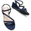imageDREAM PAIRS Strappy Wrapped Dressy Wedge Sandals Comfortable Ankle Strap Open Toe Evening Dress Wedding Dance Summer ShoesNavysuede