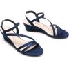 imageDREAM PAIRS Strappy Wrapped Dressy Wedge Sandals Comfortable Ankle Strap Open Toe Evening Dress Wedding Dance Summer ShoesNavysuede