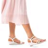 imageDREAM PAIRS Strappy Wrapped Dressy Wedge Sandals Comfortable Ankle Strap Open Toe Evening Dress Wedding Dance Summer ShoesWhitepu
